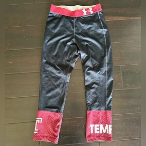 Under Armour Temple University Black and Red Leggings